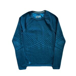 Smartwool Intraknit Shirt Merino Wool Long Sleeve Black Running Womens Small